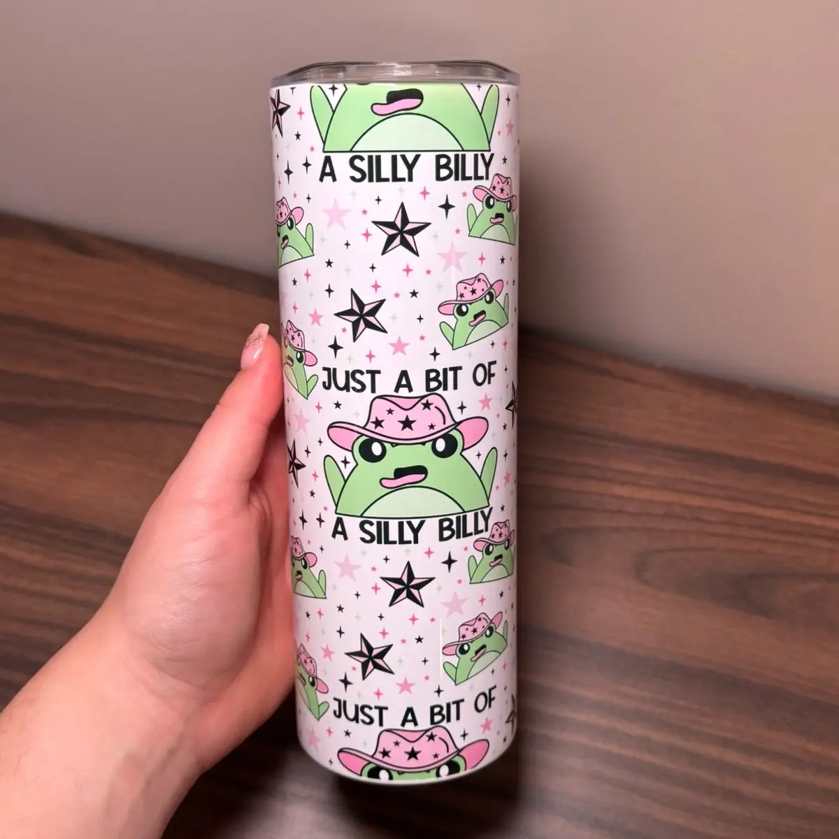 20oz Silly Billy Frog tumbler