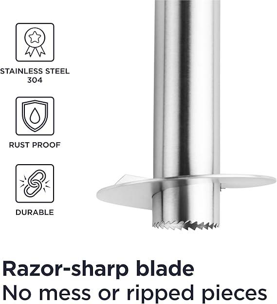 pineapple cutters Pineapple Corer And Slicer 2 In 1 Stainless Steel Core Remover Dishwasher Safe Pineapple Rings Cutter With Non Slip Detachable Handle Easy Kitchen Fruit Tool Ideal For Home Kitchens & Restaurant (1pc) 2