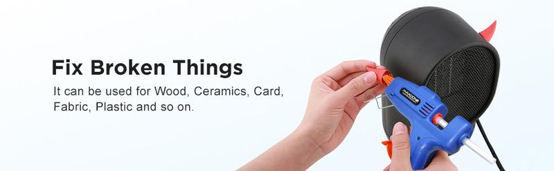 Product Introduction of Hot Glue Gun Mini Glue Gun with 30pcs Glue Sticks 7 mm x 130 mm Upgraded Version, 20W Hot Glue Gun Blue Fast Heating for DIY Craft Projects and Home Quick Repairs 12