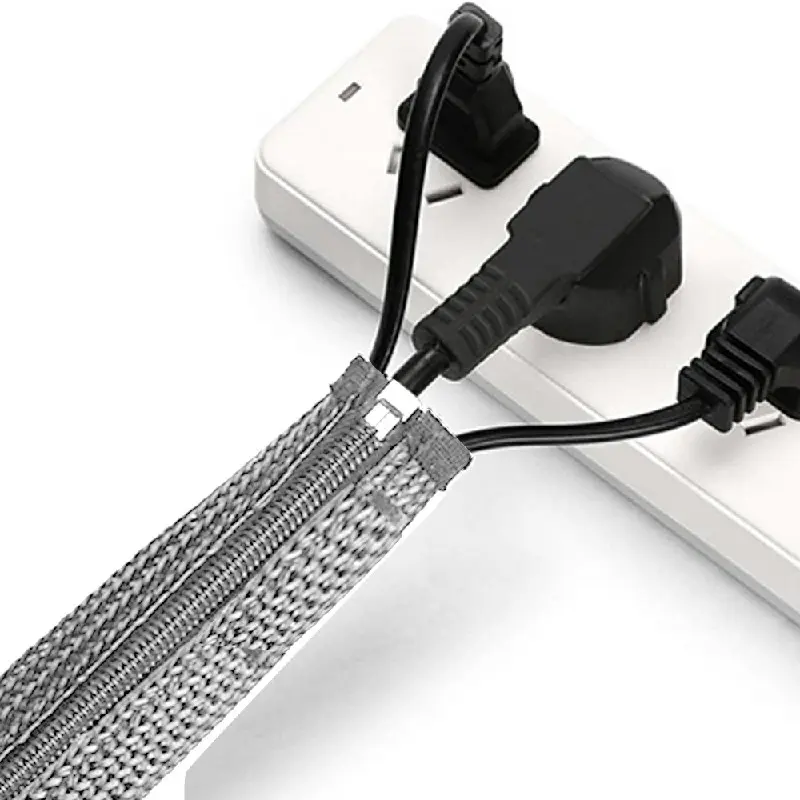 120cm Cable Tidy Zip Sleeve for PC/TV Wire Management Organisers Cable Cover Protector Protection 2