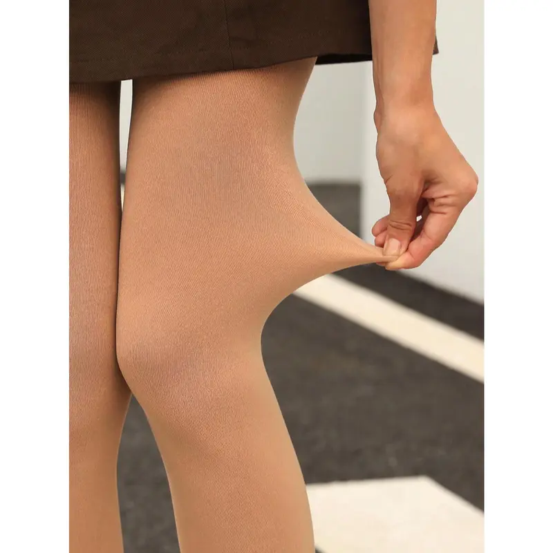 1pc Women's 600D Thermal Lined Tights, Thick and Fashionable Minimalist Pantyhose - Bottom, Comfort Womenswear 5