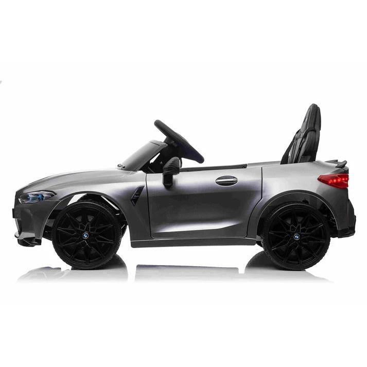 Licensed BMW M4 12V Kids Ride on Car With Remote - Metallic Silver 5