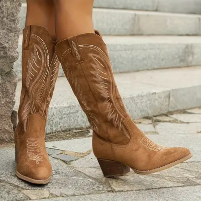 Leather Womens Dress With Cowboy Boots Boots Fashion Womens Dressy