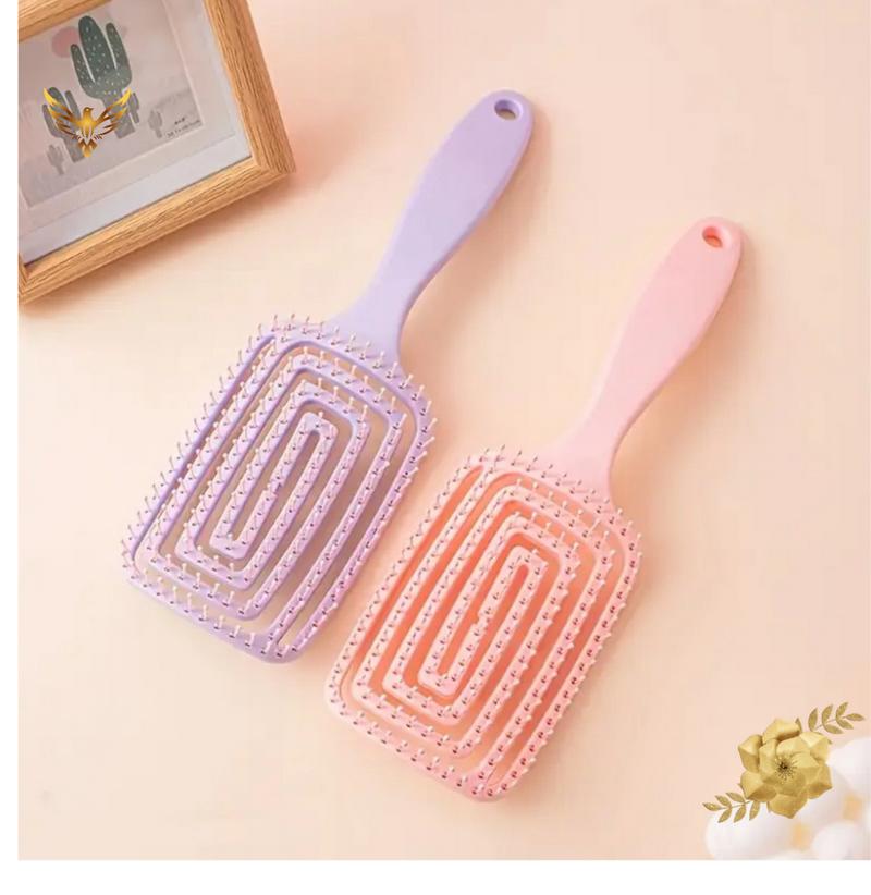 Product Introduction of Detangler Hair Brush, Wet & Dry Hair Brush Detangling Hair Brush for Women Tangles Hairbrush for Women, Men and Kids – Purple 2