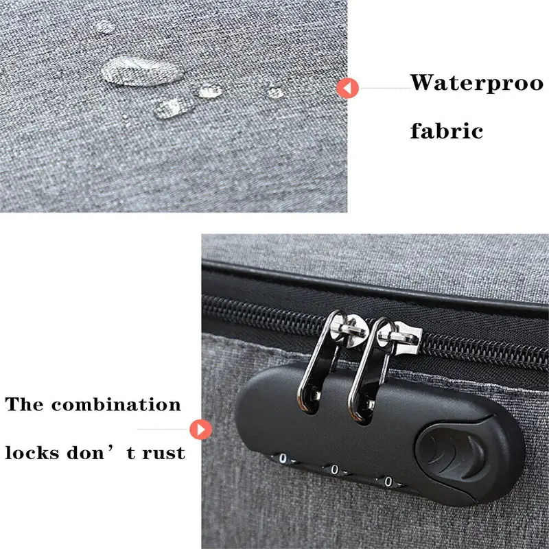 Document Bag with Lock,File Storage Organizer Safe Box for Passport Certificates 8