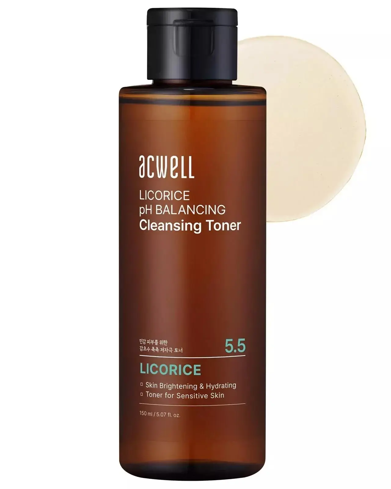 ACWELL Licorice pH Balancing Cleansing Toner 150ml - pH5.5 for Sensitive Skin - Skincare, Acne