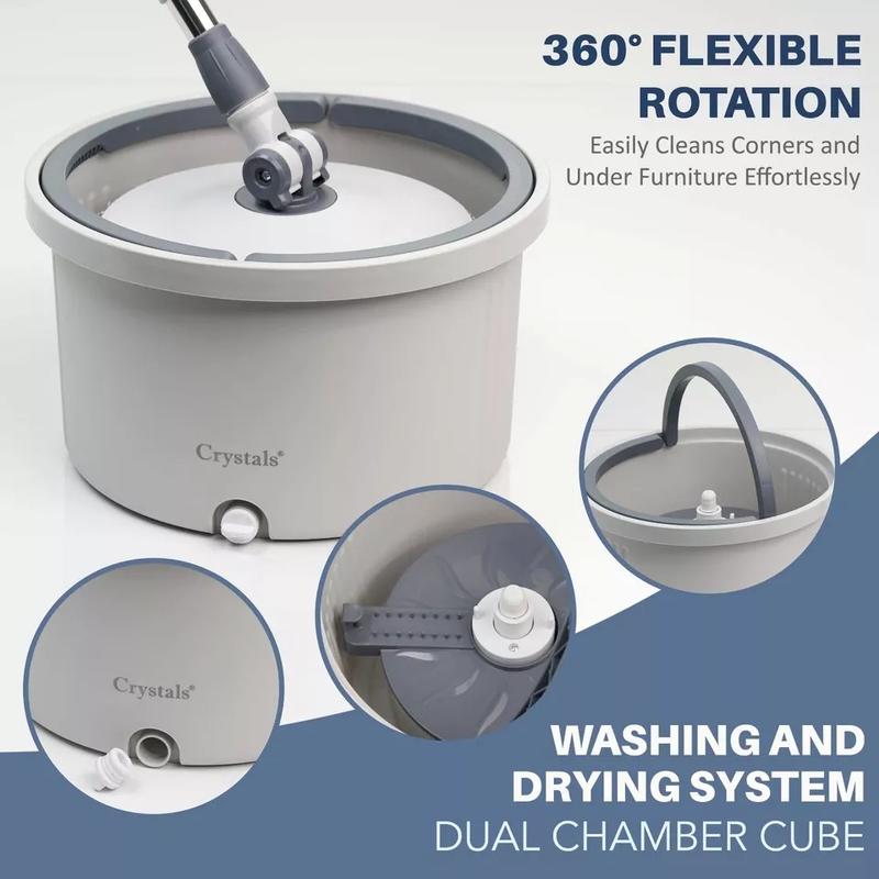 Self-Cleaning 360-Degree Rotate Spin Microfiber Mop and Bucket Set for Home Cleaning 1