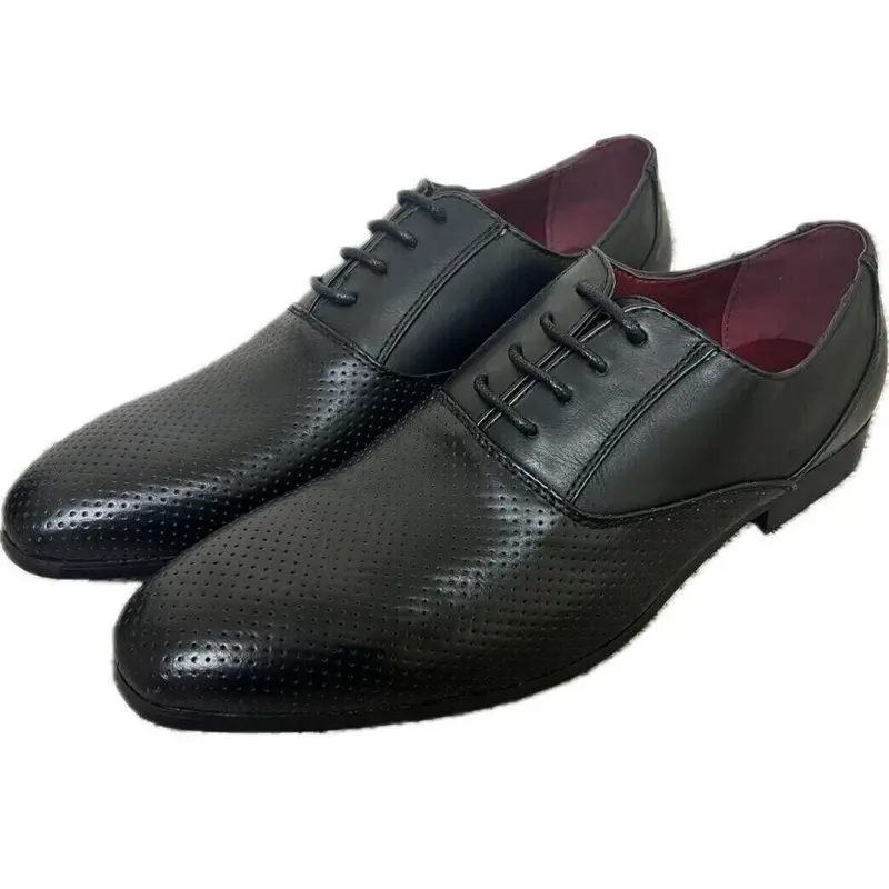 New Mens Black Shoes Casual Lace Up Office Dress Formal Wedding UK Sizes 6-11 3