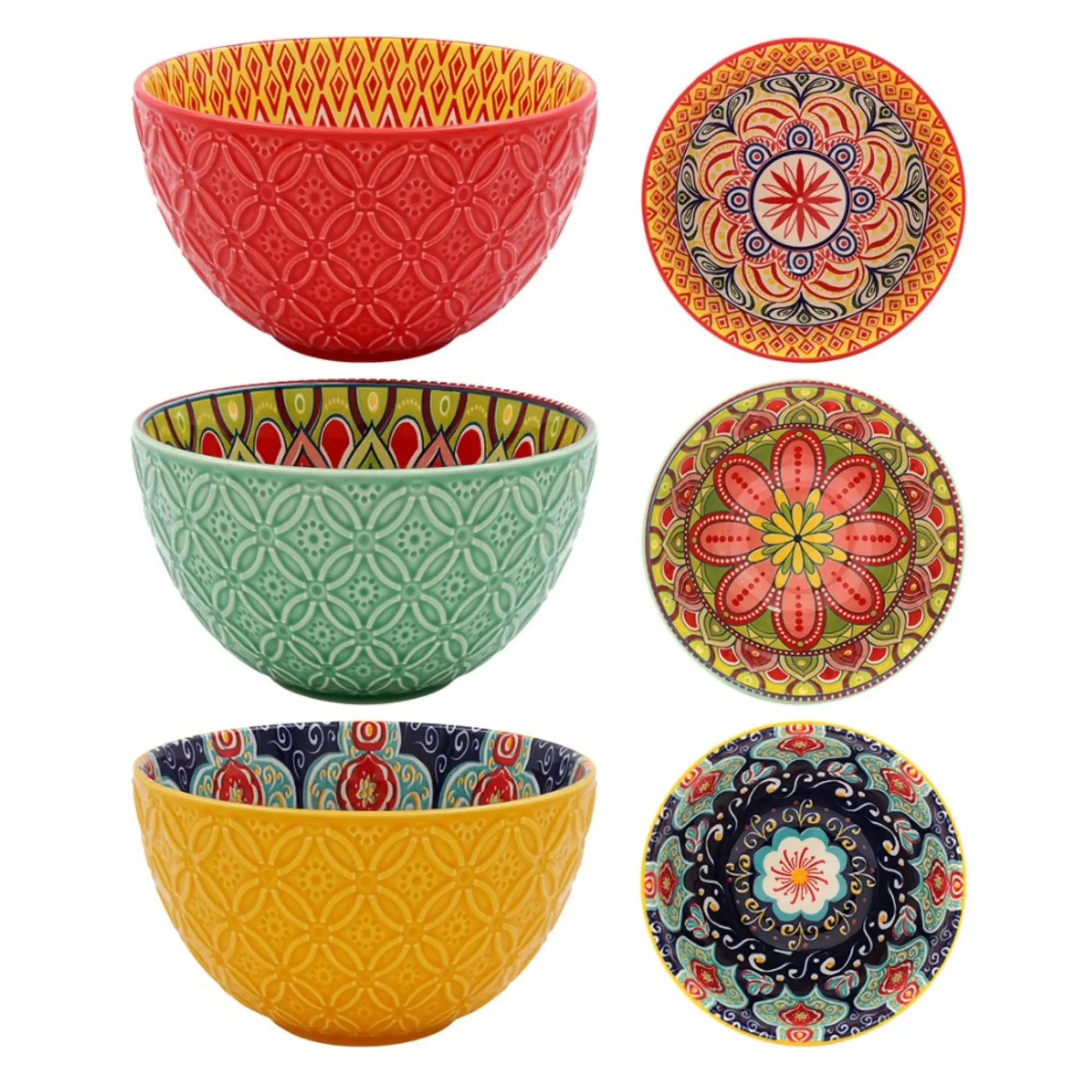 Tapas Bowl, Spanish Patterned Serving Bowl, Colourful Bowl