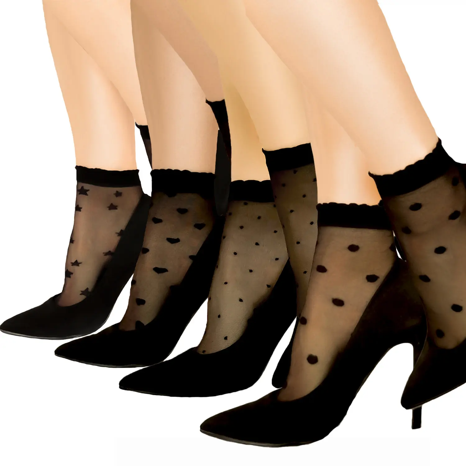 Aurellie Classic Patterned Ankle Socks - Elegant and Comfortable, Perfect for Any Outfit