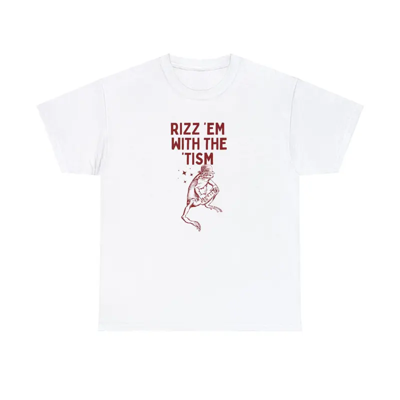 Rizz 'Em With The 'Tism - Unisex Heavy Cotton Tee 1674936279 2