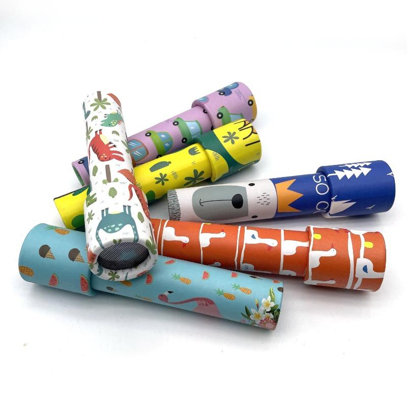 Colorful Cartoon Kaleidoscope - Interactive Logical Rotating Toy, Durable Plastic, 14.48cm - Magic Classic with Dinosaur & Animal Designs for Youngsters Ages 3+ | Includes 1 Kaleidoscope 1