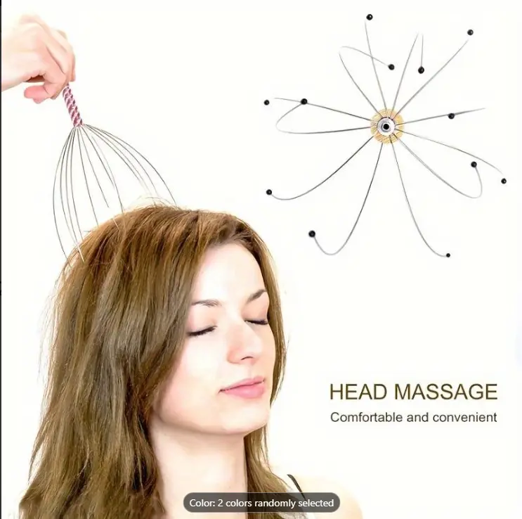 2pcs   Stress-Relief Octopus Scalp Massager - Durable Metal Head Scratcher for Deep Relaxation & Hair Growth Body Care 2