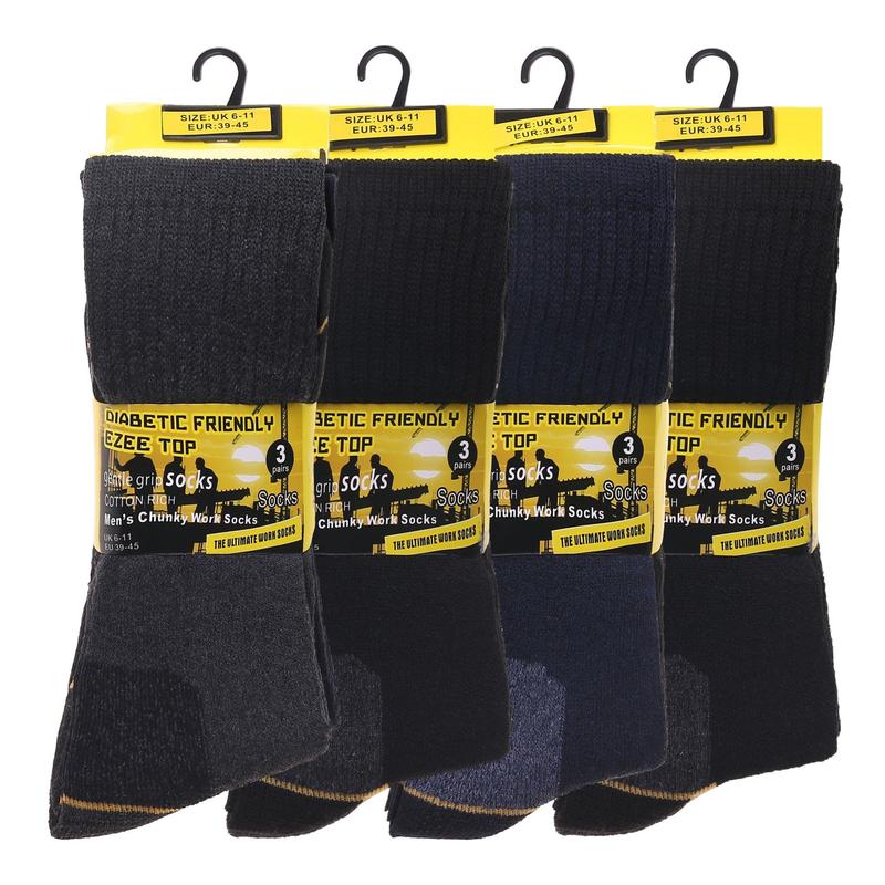 Men heavy duty diabetic work sock 0