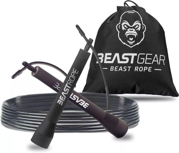 Product Introduction of BEAST GEAR Skipping Rope Adult Boxing Speed Fitness Jump MMA PVC Weighted 0