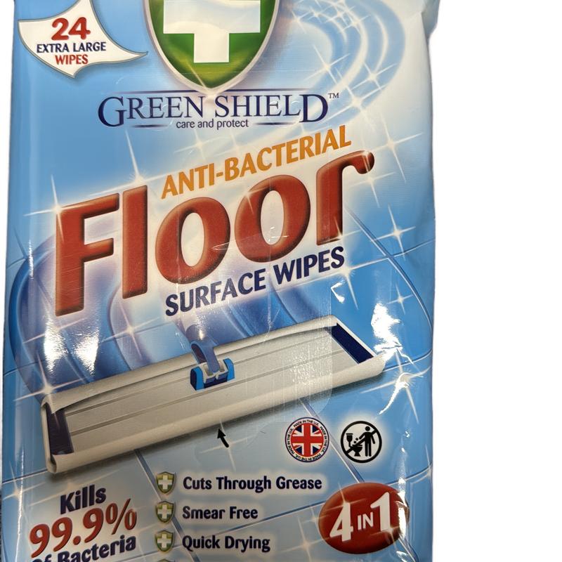 Greenshield anti-bacterial floor surface wipes pack of 24 Household 2