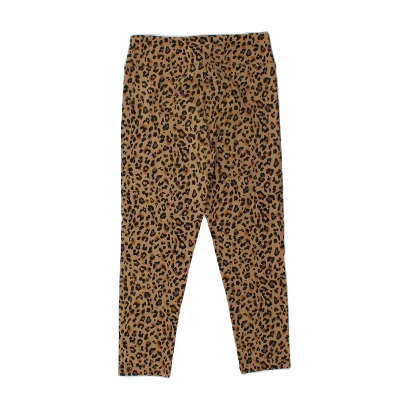 Pre-Owned Vintage J. CREW Womens Capri Leggings UK 8 Small  Brown Animal Print Cotton 2