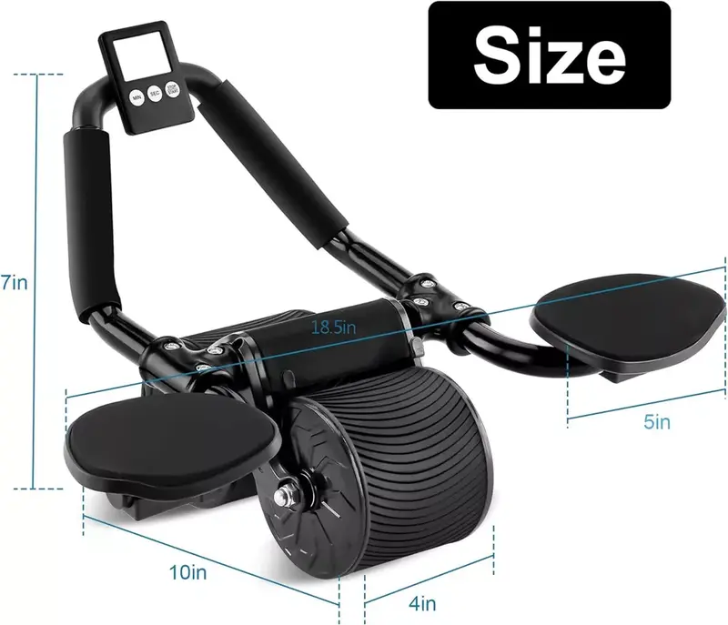 Abdominal Wheel Automatic Rebound Elbow Support Fitness AB Roller Training 4