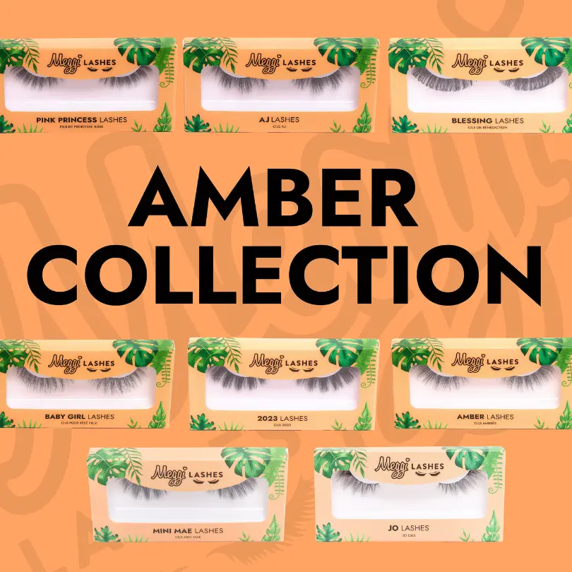 Meggi Lashes Amber Collection Lashes Eyelashes Faux