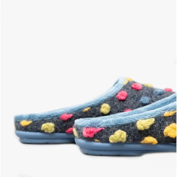 Sleepers AMY Womens Mule Slippers Blue Casual 5