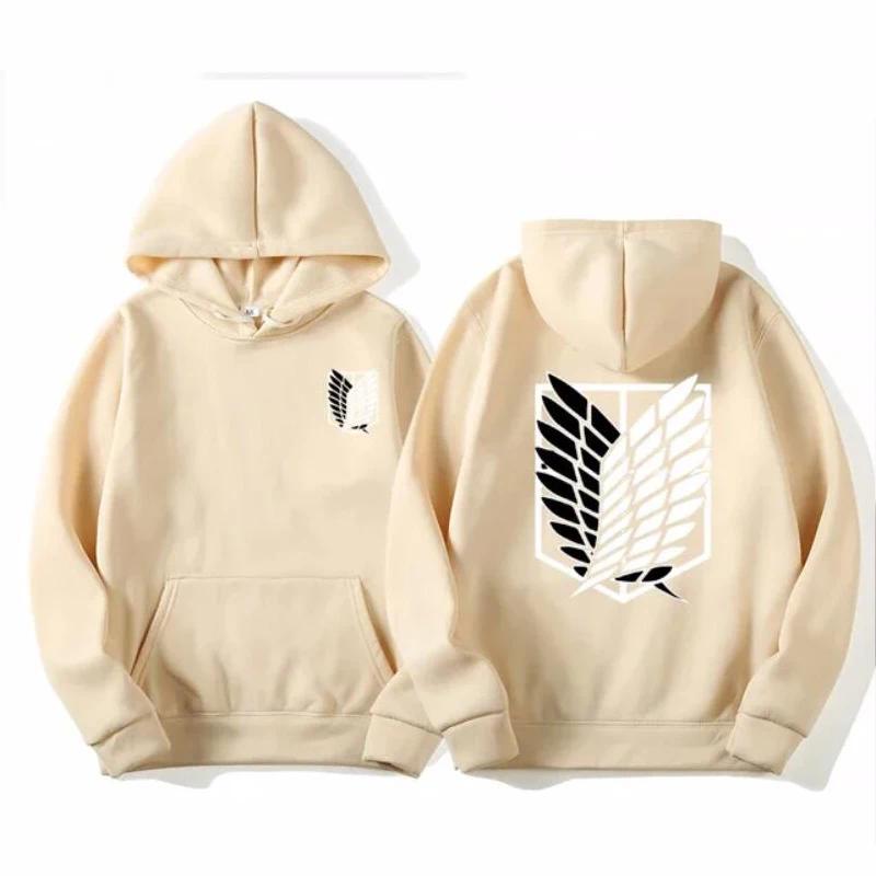 Attack on Titan Men's Hoodie Anime Hoodies Men Women Streetwear Pullover Harajuku Shingeki no Kyojin Hoodies Sweatshirt Clothes Menswear Tops Gamis Long Sleeve Casual Graphic Longsleeves Wetsuit 2