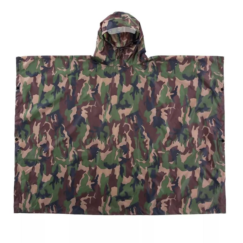Rain Poncho Bicycle Waterproof Raincoat Cover Cape Hooded Hiking Fishing 3