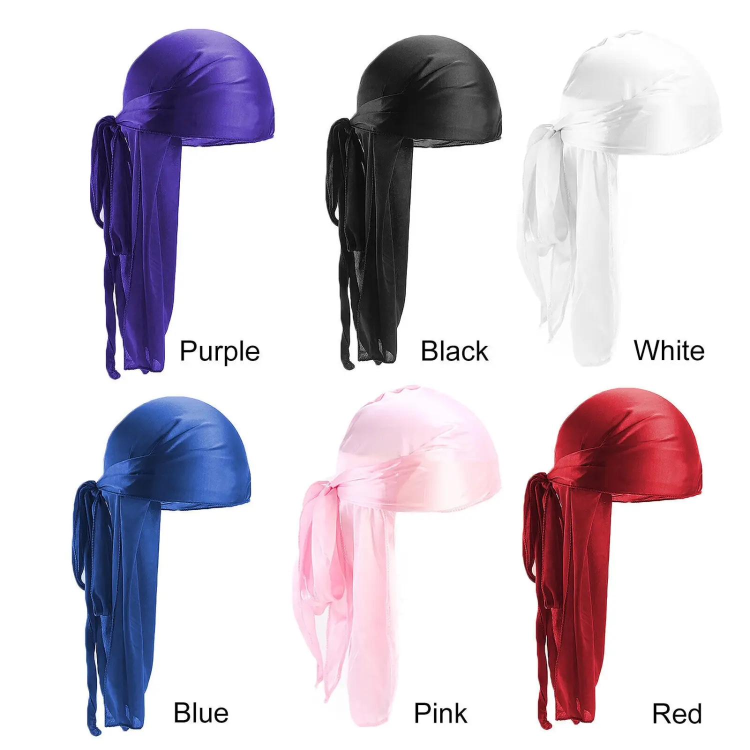 Silky Smooth Satin Durag Deluxe Breathable Fabric Quality (All Colours)
