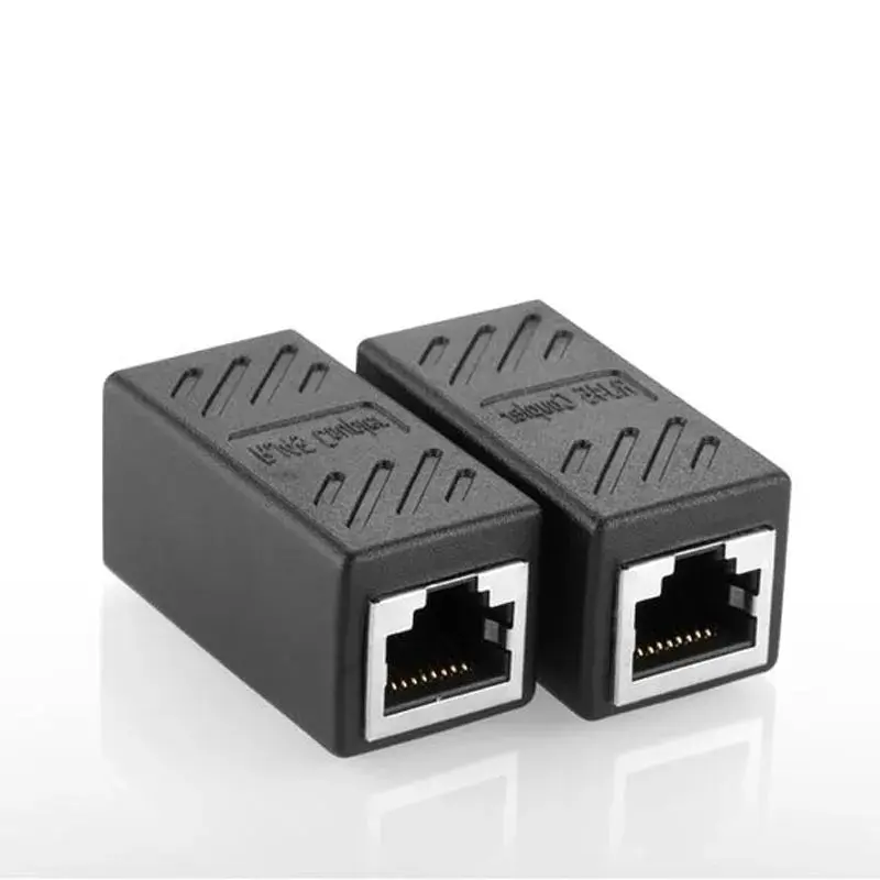 New RJ45 Connector Cat7/6 Ethernet Adapter Gigabit Interface Network Extender Convertor For Extension Cable Female to Female 1