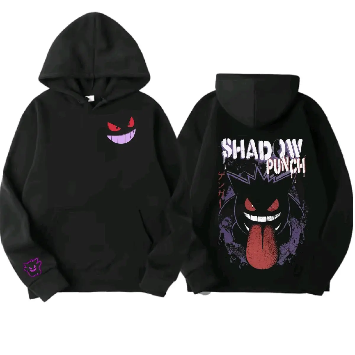 Pokemon gengar hoodie, cotton pullover, unisex , high quality