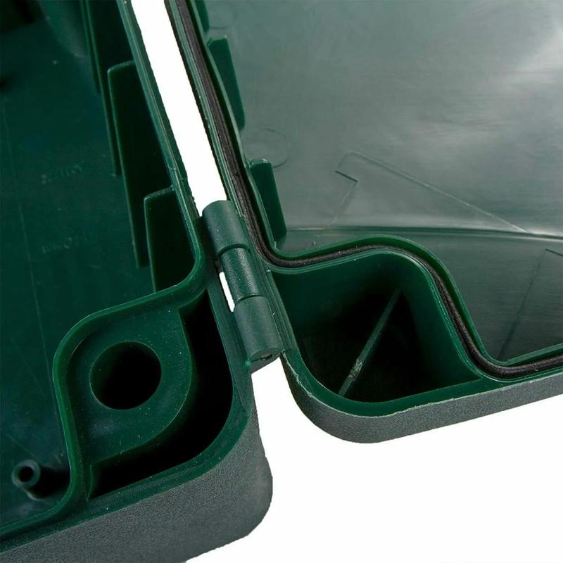 Masterplug Weatherproof Electric Box for Outdoors, 351 x 220 x 126.5 mm, green extension lead 4