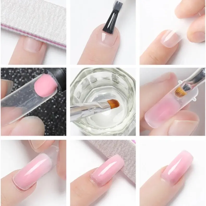 Professional Poly Gel Nail Kit with UV Light 7 colors Gel Nail Extensions Starter Kit, Gel Nail Polish Great for Beginners with everything, All-in-One Solution for Manicure and Nail Art, Nail polish, Back to School, Nail supplies Salon Nail Care Set 2