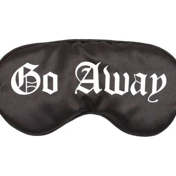 Go Away Gothic Satin Sleep Mask 1