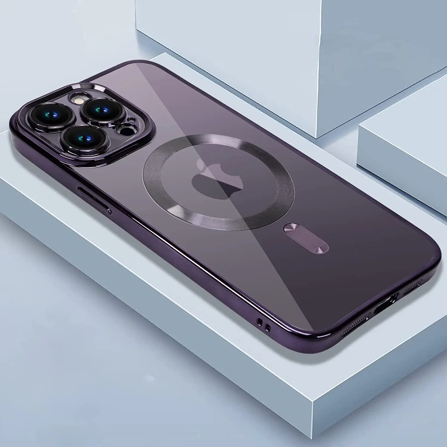 「Bubble Phone Case」Fashion Plating For Magsafe Case For iPhone 15 14 13 12 11 Pro Max Wireless Charging Magnetic Soft Cover With Camera Lens Protector