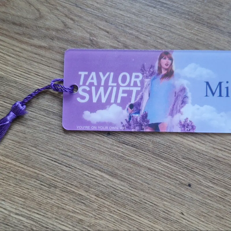 Taylor Swift Bookmark ~ Acrylic Tassel Book Accessory ~ Reading Gift Present ~ TS Gift ~ Midnights ~ The ERAS TOUR ~ Bookworm ~ Inspired~ Birthday Gift ~Book Mark ~ Bookish 2
