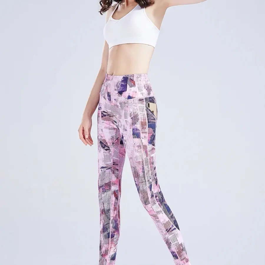 TomPro Velvet Touch Graphic High-Rise Leggings Comfort Womenswear Bottom Fit Garments Multicolour