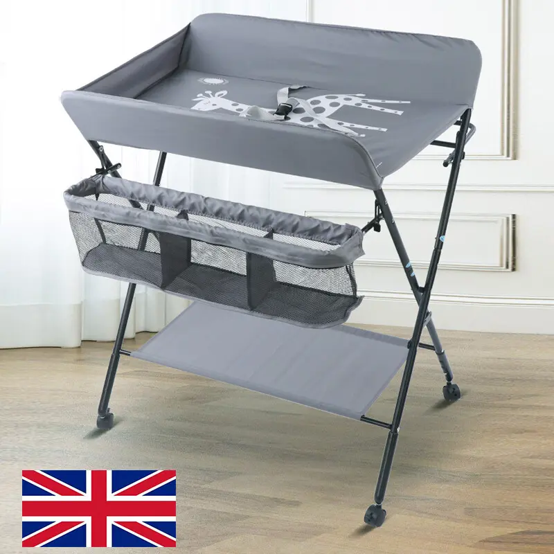 Baby Infant Diaper Nappy Changing Table Folding Diaper Station Nursery Organizer