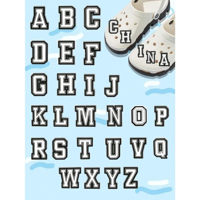 GrinLab 1pc Black To School Letter Shoe DIY Decor Accessories, Suitable For Students, Gift For Friends, Applicable To Clogs, Garden Shoes, Sandals, Summer Platform Shoes, Fashionable Shoe Accessories Footwear Comfort 0