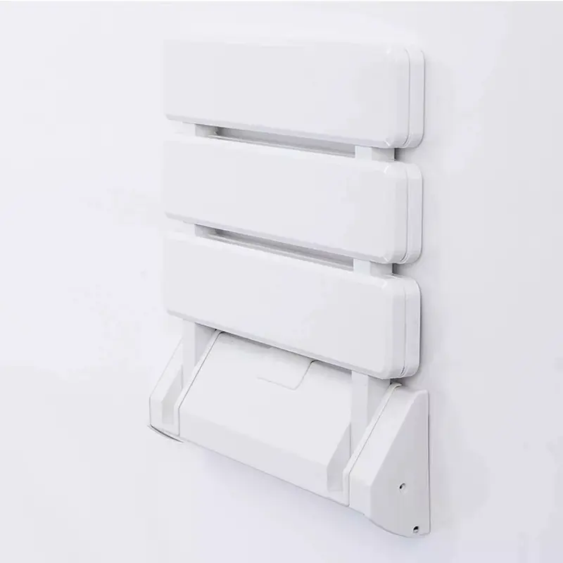Foldable Shower Seat Folding Stool Wall-Mounted For Bathroom Hospital Locker 5