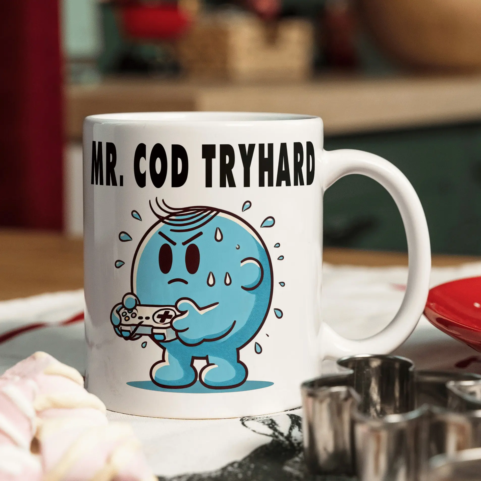 Funny Mr. Men Gaming Call Of Duty Coffee Mug - Mr. COD Tryhard - Funny Gaming Gift - Christmas Gift - Birthday Gift