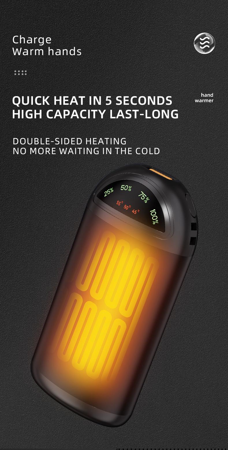 Product Introduction of New USB warm hand treasure charging treasure mini convenient portable flashlight self-heating warm baby 4