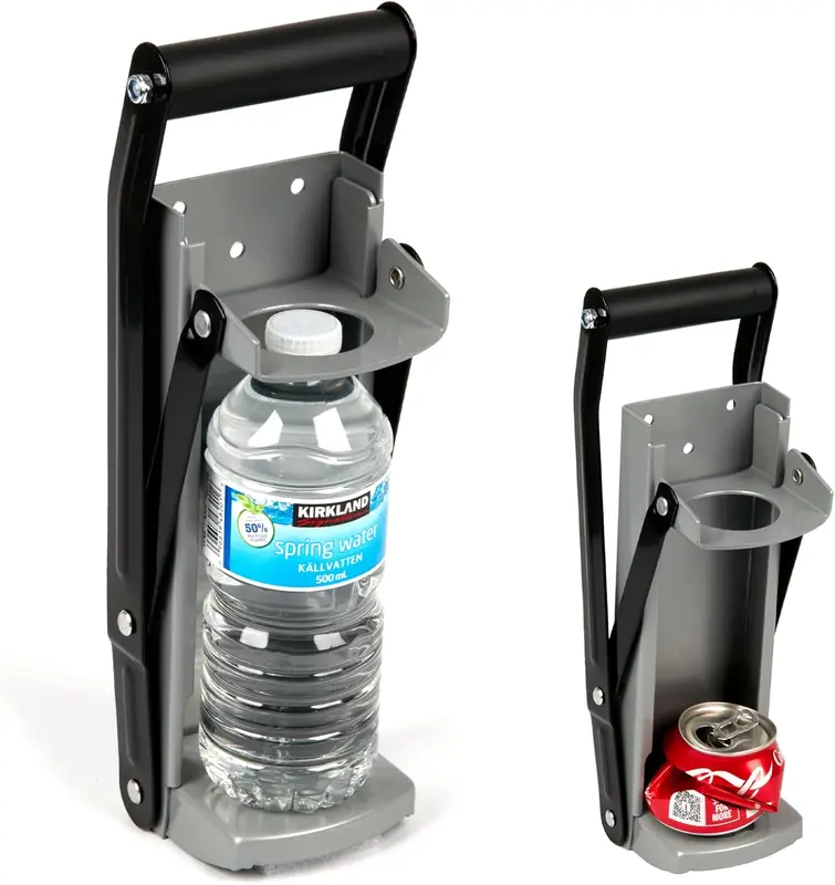 ZENO Can Crusher & Bottle Opener | 500ML Heavy Duty 16OZ 2 in 1 Crushes Soda Cans and Beer Cans | Large Beer Tin Can Crusher Wall Mounted Recycling Tool Bottle Opener | Plastic Bottle Crusher 6