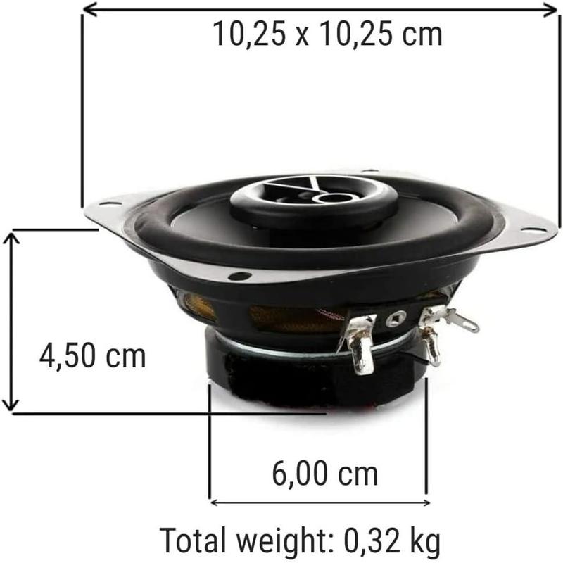 424 2-Way Car Speakers Set - 150 Watt Car Audio 4 Inch 5