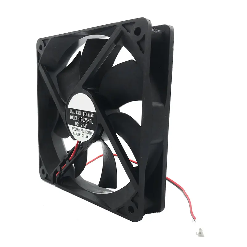 1/2X 12V 120x120x24mm 12cm dual Ball Bearing PC Brushless Cooling Fan 2Pin 120mm UIK 2