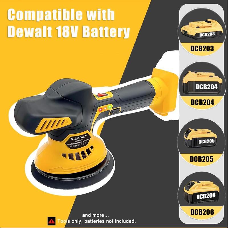 Product Introduction of Free shipping - Cordless Car Buffer Polisher for Dewalt 18V Battery with 6 Variable Speed Orbital Polisher Power Polisher for Car Detailing Polishing Waxing 4