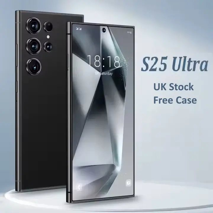 Global Unlocked New S25 Ultra 5G Smartphone 7.3" Android Cellphone Dual SIM Camera Card Funky Gadgets UK