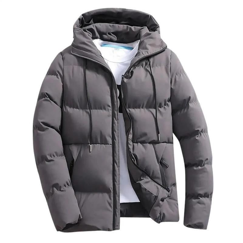 [2025]Fashion Parkas Men Winter Overcoat Men's Casual Jacket Warm Hooded Thick Puffer Coat Outwear Business Hombre Menswear Tops Underwear Human 5