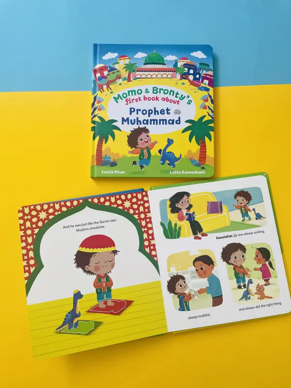 Momo & Bronty's First Book About Prophet Muhammad (saw) Hardback board book for toddlers 0-3 3