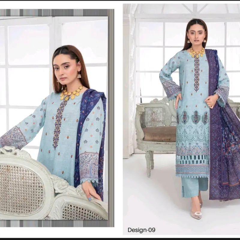 Digital Print & Embroidered Slub Khaddar Shirt - Primer Quality Ready to Wear clothes Traditional Womenswear Elegant Fabric Dress Formal Suit Aesthetic 1