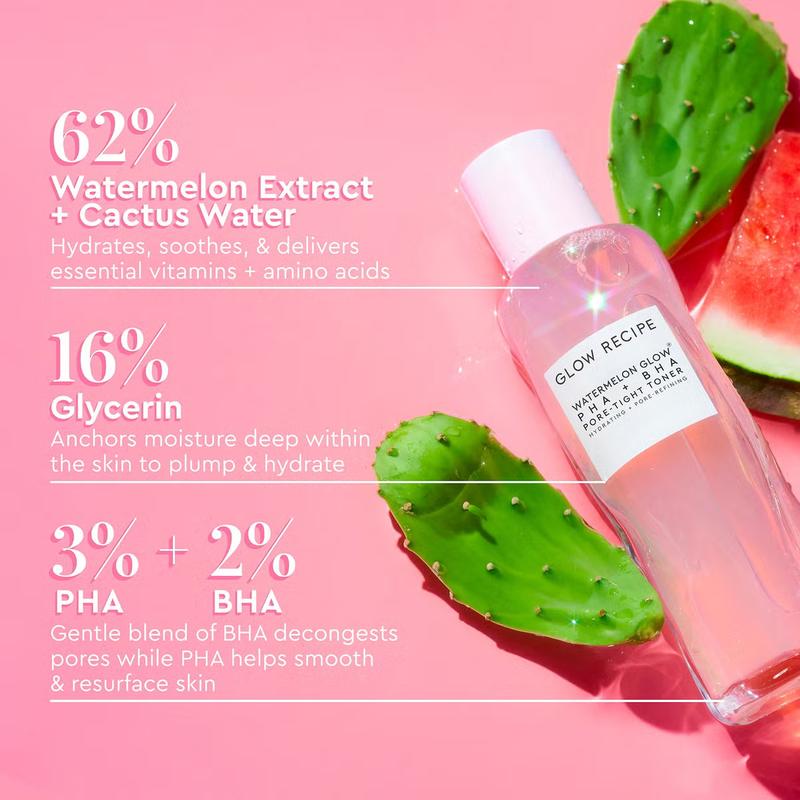Glow Recipe Watermelon Glow PHA + BHA Pore-Tight Toner 40ml Skincare Hyaluronic Comfort 4