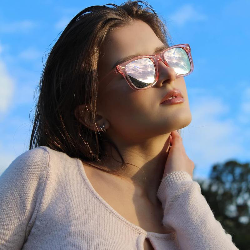 Myiaur Fashion Sunglasses Womens Polarised, Mirror Ladies Sunglasses Anti Glare 100% UV Protection Gift for Festivals 2